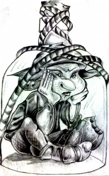 Ilustracin del Cuento Infantil El duende Orio