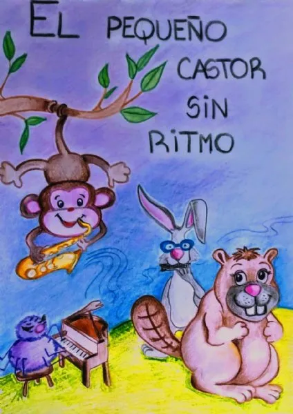 Ilustracin del Cuento Infantil El pequeo castor sin ritmo