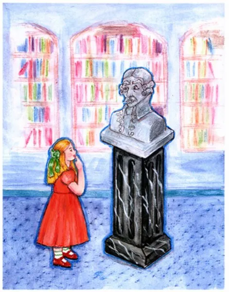 Ilustracin del Cuento Infantil La Estatua