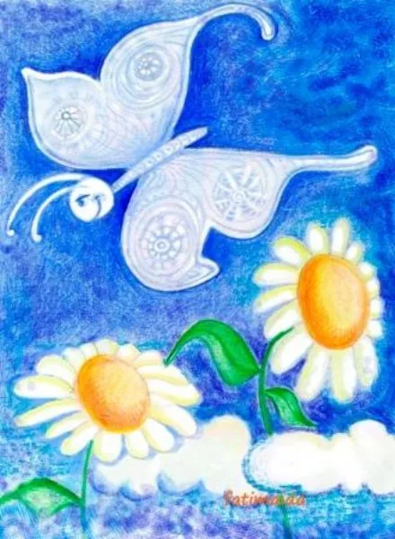 Ilustracin del Cuento Infantil La Mariposa Blanca