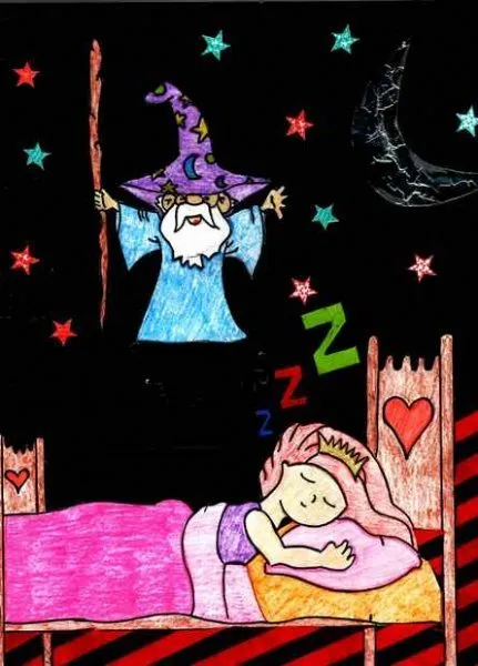 Ilustracin del Cuento Infantil La princesa dormilona